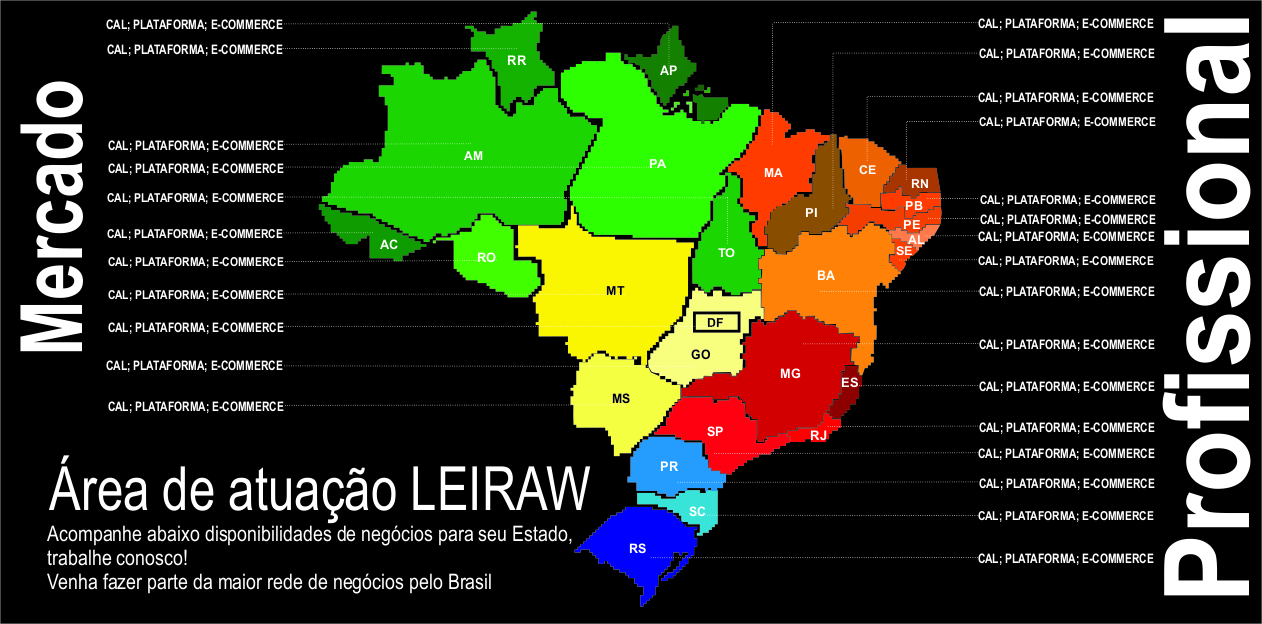 Atuação Leiraw mapa atuação leiraw brasil